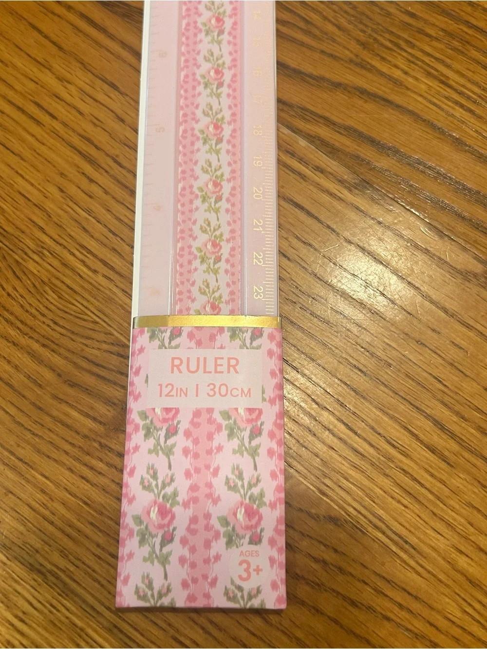 LoveShackFancy x Target Yoobi Pink Floral Decorative 12in Ruler